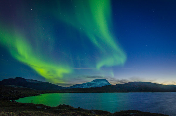 Abisko National Park in Swedish Lapland, one of Scandinavia’s best places to see the Northern Lights