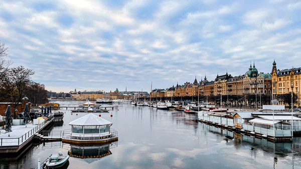 Green island of Djurgården in Stockholm Sweden during an Arctic Scandinavia rail journey