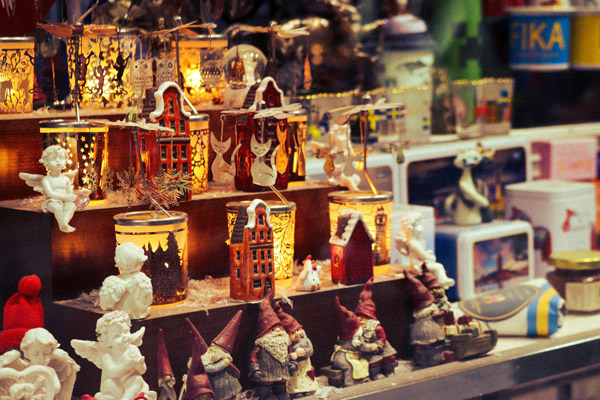 Colourful traditional shop in Stockholm, Sweden, on a tailor-made Arctic Scandinavia rail journey with High Point Holidays