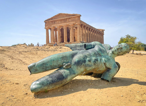 Valley of the Temples in Agrigento Sicily with ancient Greek temples