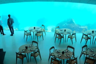 Unique underground restaurant in Norway with atmospheric Arctic surroundings